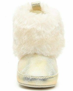 baby white fur boots