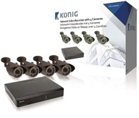 Konig Network Cctv Security Video Recorder With 4 Cameras (home/business) Konig Network Cctv Security Video Recorder With 4 Cameras (home/business)