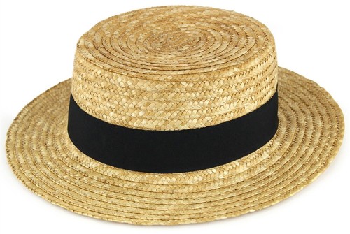Mens or Womens Straw Boater Hat Sun Hat 