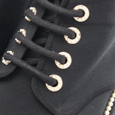 coco様 CHANEL COCO Mark boots G35367 Fabric Black Used Women | eBay
