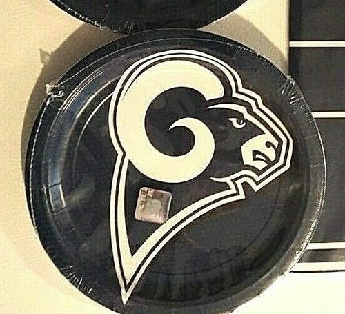 Kit forniture per feste LOS ANGELES RAMS NFL FOOTBALL con piatti, tovaglioli e copritavolo - Foto 3 di 7
