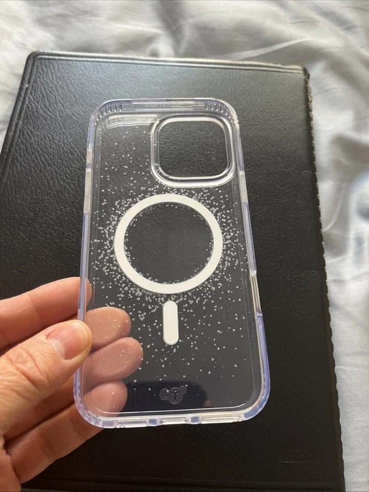 Tech21 Evo Clear Silver Glitter W/ magsafe  For Apple iPhone 16 Pro Max 6.9" - Image 3 of 4