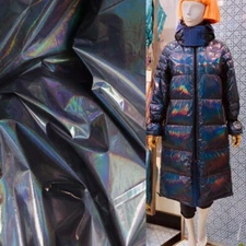 By Yard Quality Nylon Fabric High Dense Laser Material For Winter Jacket