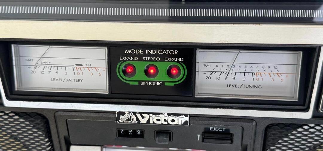 【動作品】VICTOR ラジカセ RC-838 AM/FM ラジオ　レア・当時物 JVC Victor RC-838 Boombox Vintage1976 AM/FM Cassette Player
