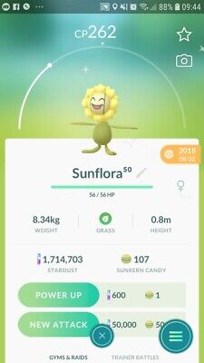 Pokemon 2191 Shiny Sunkern Pokedex: Evolution, Moves, Location, Stats