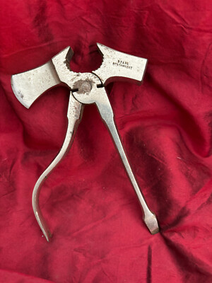 Hache Vintage Allemande Solingen - Manche En Corne, Tête Acier Carbone - Multitool Chasse/camping