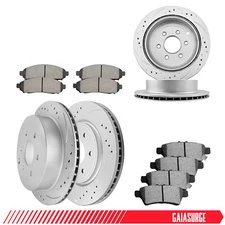 Front Rear Drilled Rotors Brake Pads for 2005-19 Nissan Frontier Xterra Equator