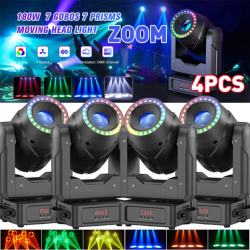 180W ZOOM RGBW testa mobile illuminazione palco LED GOBO DJ luce DMX fascio luce discoteca - Foto 14 di 18
