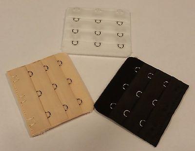 Lot Of 6 Bra Extenders - 3-Hook Style, Assorted Colors (One Size, Band 30, Cup C)