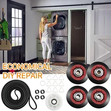 4392067 Dryer Repair Kit Belt Rollers & Idler for Whirlpool Kenmore Maytag Duet
