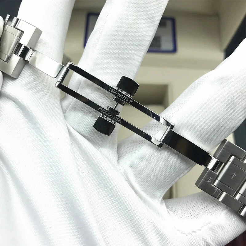 Pulseira de aço 15 19 20 21 mm pulseira de metal compatível com modelos Longines Master Collection - Imagem 4 de 4