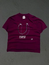 Vtg 90s Nord Modular synthesizer T-Shirt Sz L EDM Rave DJ Electronic Music Band