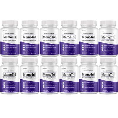 Memo Tril Brain Health Supplement, (12-Pack) Official Memory Function Support