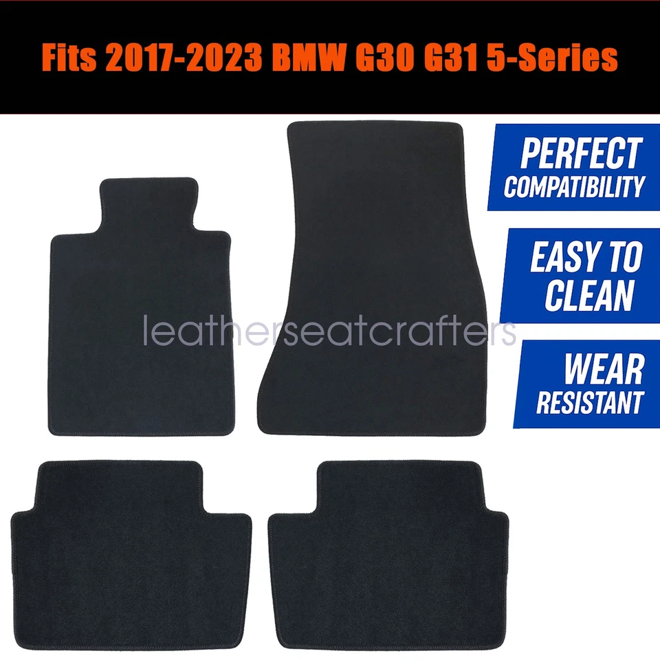 For 2017 2018 2019 2020 2021 BMW G30 5 Front & Rear Floor Mats Carpet Velour 4x - Изображение 3 из 4