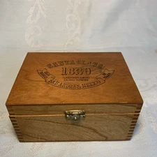 Vintage wooden Santa Clara 1830 Cigar Box 
