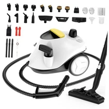 Steam Cleaner, Multipurpose Portable Canister Steamer，Portable Steam White