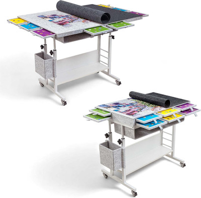 2000 Piece Foldable Felt Jigsaw Puzzle Table with Height Adjustment, Puzzle Boar
