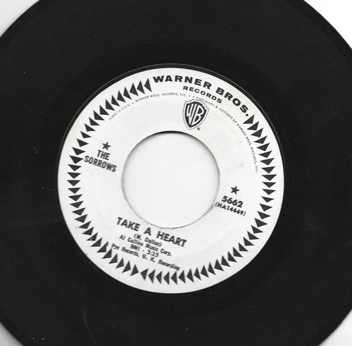 GARAGE  PUNK 45 - SORROWS - TAKE A HEART - HEAR-1965 PROMO WB