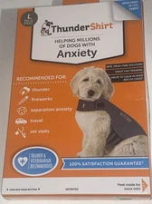 Thundershirt Dog LARGE 41-64 lbs Gray Solution Anxiety Thunder Fireworks Travel