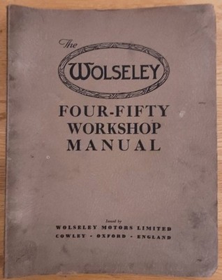 ORIGINAL 1950 FACTORY WOLSELEY FOUR-FIFTY WERKSTATTHANDBUCH