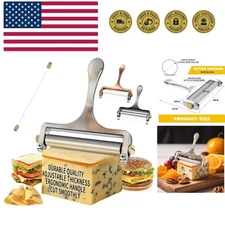 Wire Cheese Slicer Stainless Steel Handheld Cheese Cutter for Mozzarella, Che...