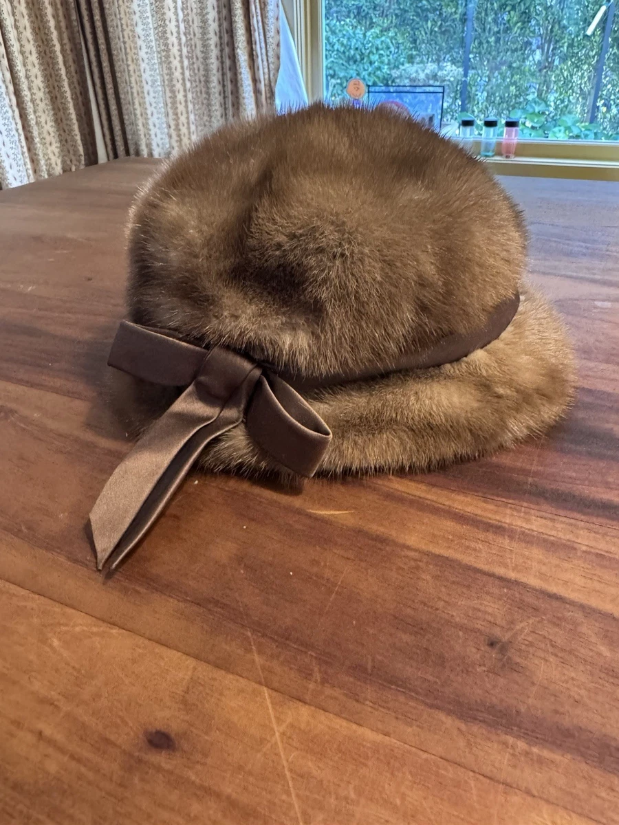 Vintage Pastel Mink Fur Silk Band Mr Sheldon Bucket Hat and Diamonds Phoenix Box Mink Fur Bucket Original Vintage Hats for Women for sale | eBay main image 4