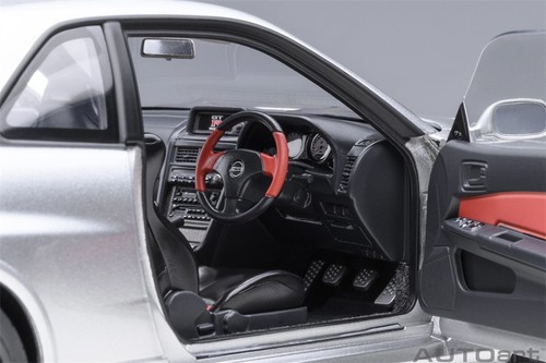 AUTOart 1/18 Nissan Nismo GT-R R34 Z-TUNE Diecast Car Model Silver Blue Black - Picture 8 of 60
