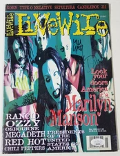 Marilyn Manson full band hand SIGNED 1995 Livewire Magazine JSA LOA Autographed