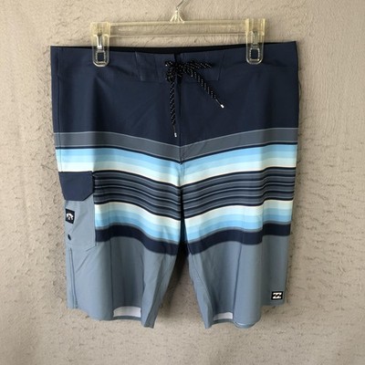 Billabong Shorts Mens 32 Blue Recycler All Day Pro Boardshorts Swim Trunks