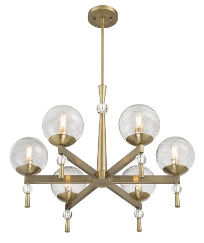 Minka Lavery 1336 Populuxe 6 Light 28"W Globe Chandelier - Oxidized Aged Brass - Picture 4 of 10