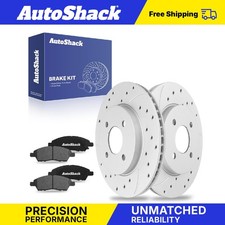 Front Drilled Slotted Brake Rotors Ceramic Pads for Nissan Versa Note 1.6L