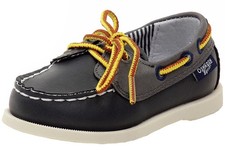 OshKosh B'gosh Toddler Boy's Alex Navy Lace-Up Boat Loafers Shoes Sz: 5T