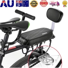 Bicycle Rear Seat Cushion Armrest Footrest Set Bike Back Seat Kids Safety Saddle