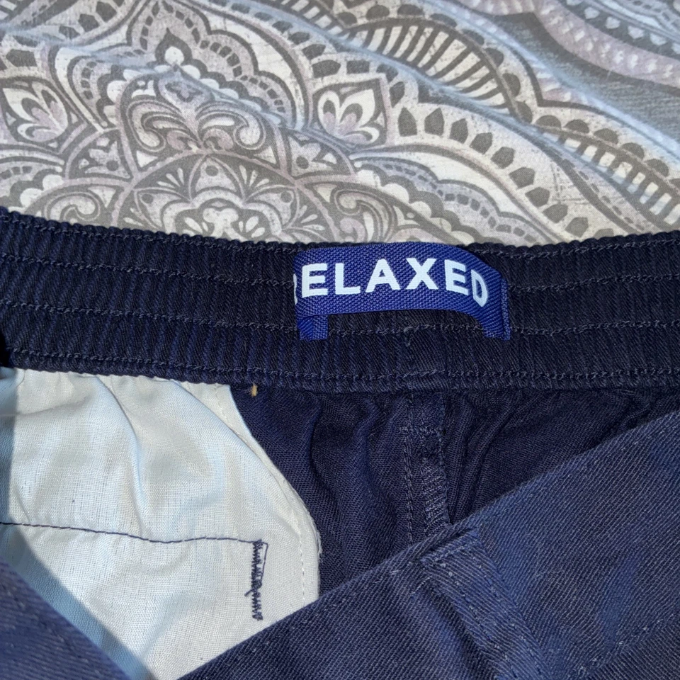 (3) Pantalón relajado cintura ajustable French Toast Boys azul marino talla 14 Husky Foto 3 de 4