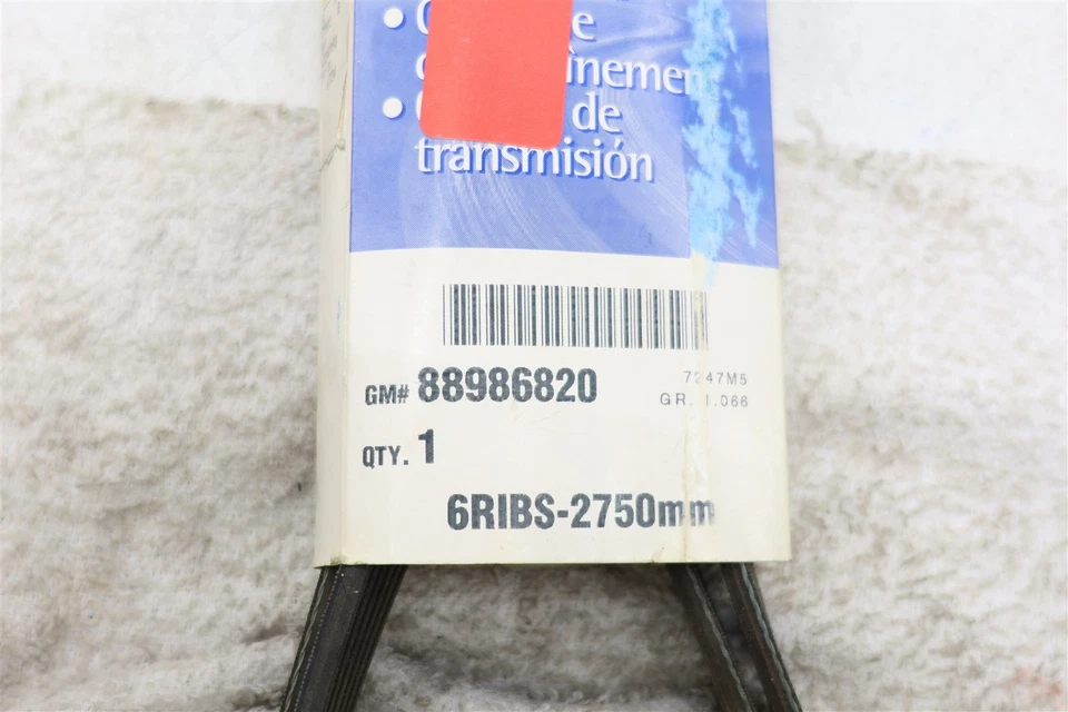 NUEVA CORREA DE TRANSMISIÓN OEM GM Serpentine 88986820 Chevy GMC C2500 K2500 7,4 L 1996-2000 Foto 2 de 4