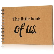 8.3x5.8 Inch "The Little Book of Us" Scrapbook Journal Anniversary Memory Book
