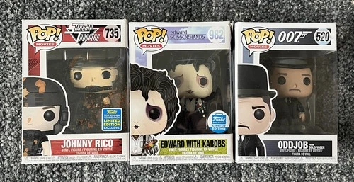 Funko Movies (x3) - Edward w/ Kabobs #982 Odd Job #520 & Johnny Rico #735
