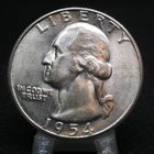 1954 S Washington Quarter BU Uncirculated Mint State 90% Silver 25c US Coin