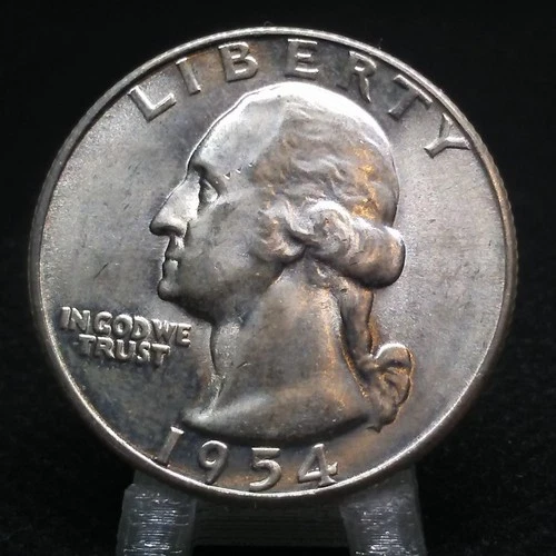 1954 S Washington Quarter BU Uncirculated Mint State 90% Silver 25c US Coin