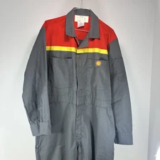 Shell Oil Gas Station Oil Rig Coveralls Vintage Size Medium - 2002 - NOS