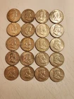 Franklin Silver Half Dollar Lot - 20 Circulated Coins Various Years, 90% Silver