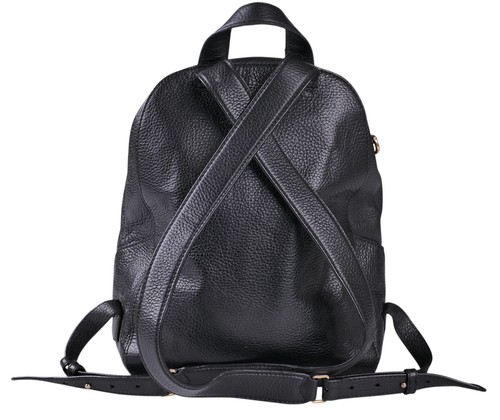 Bally of Switzerland Black Pebble Grain Leather Mini Backpack Purse Travel - Picture 7 of 12