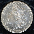1904-O MORGAN SILVER DOLLAR ~ ABOUT UNCIRCULATED CONDITION ~ 1c START