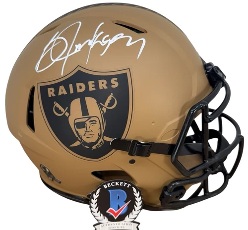 BO JACKSON SIGNED LAS VEGAS RAIDERS STS AUTHENTIC FULL SIZE HELMET BECKETT COA