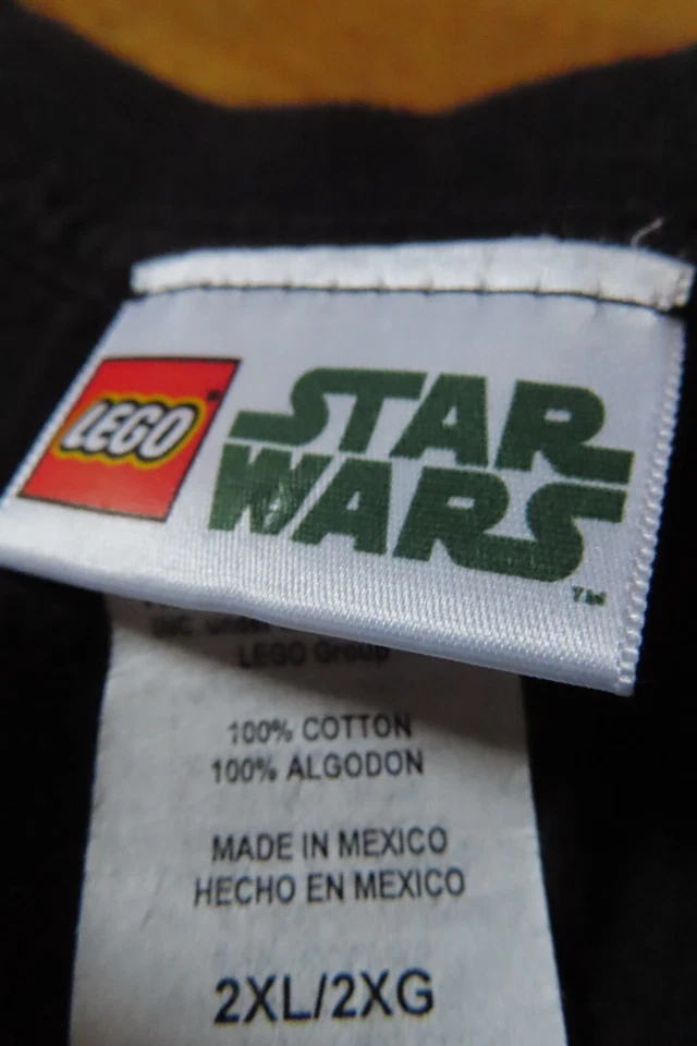 STAR WARS Built for LEGO (2XL) T-Shirt BUILDING BLOCKS Bricks DARTH VADER - Image 3 of 3