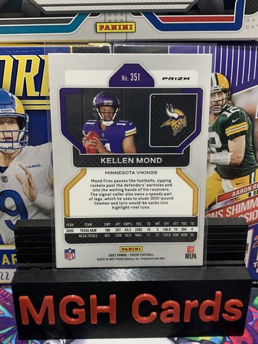 KELLEN MOND ROOKIE RED CRACKED ICE - 2021 PANINI PRIZM MINNESOTA VIKINGS #351 - Picture 2 of 2