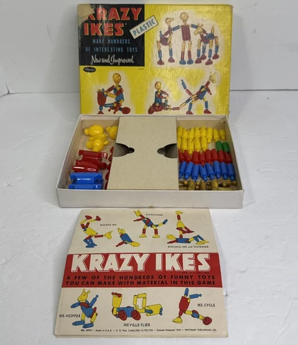 Krazy Ikes Plastic Linking Toy Set By Whitman Publishing Co. 1954