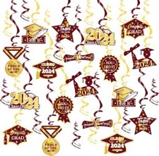 Graduation Party Decorations Maroon Gold 2024/Burgundy Gold Graduation Decora...