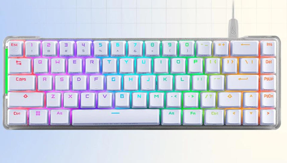 ASUS ROG FALCHION NX ACE Dual USB-C Wired RGB Gaming Mechanical Keyboard 68 Key - Image 3 of 4