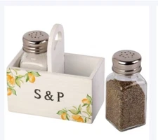 Home Essentials Salt And Pepper Caddy With Shakers